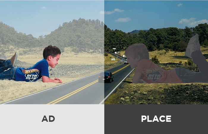 Visualization of the importance of both the advertisement itself, and the placement of the ad.